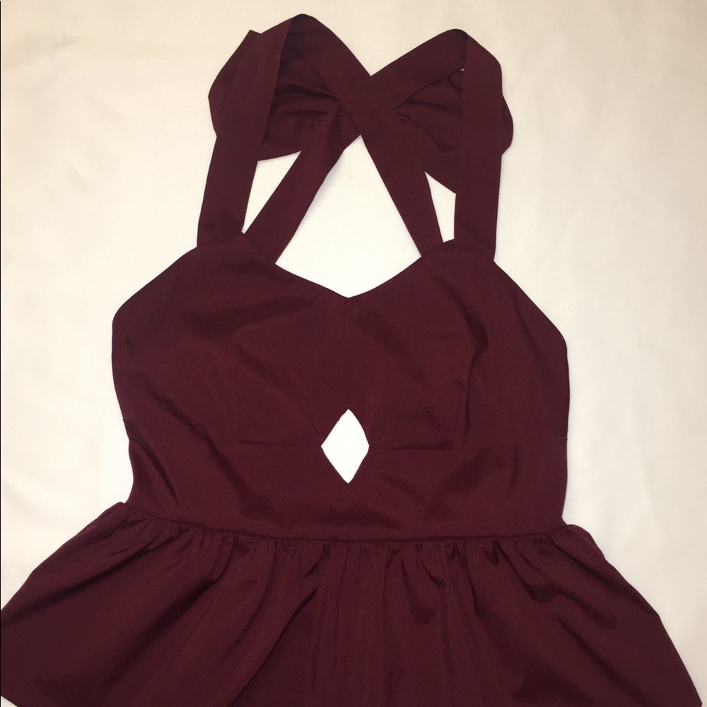 Maroon short top